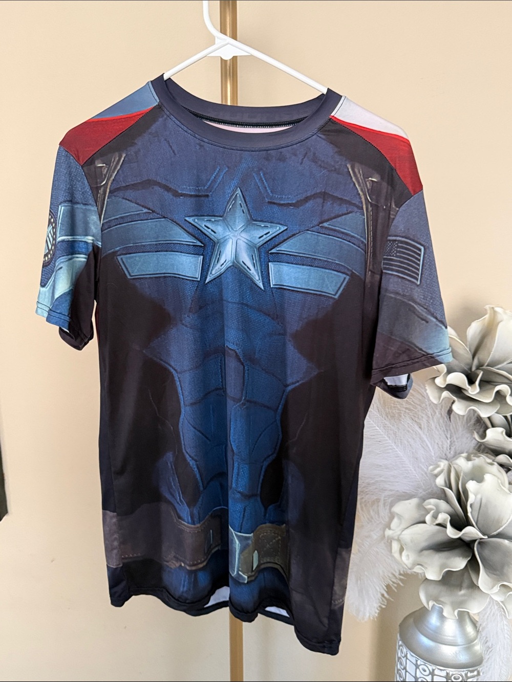 Boys Navy Captain Star Graphic Short-Sleeve Tee